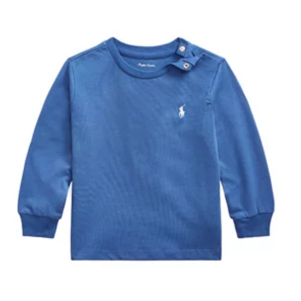 Ralph Lauren Baby Boys Cotton Long Sleeve Shirt - 12 Mos
